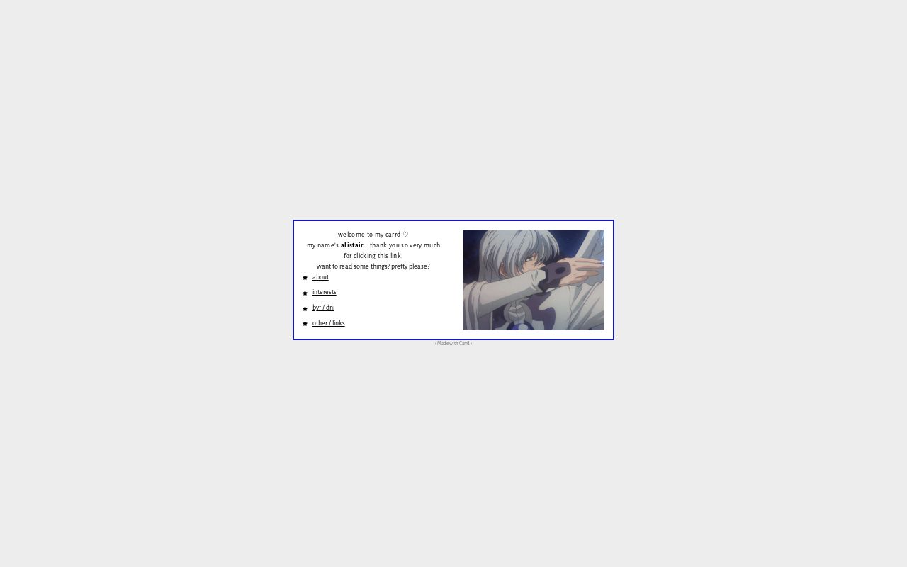 Carrd profile picture for @cleanliness